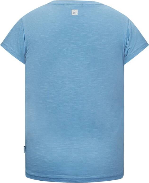 Retour Denim T shirt Conchita met printopdruk zachtblauw