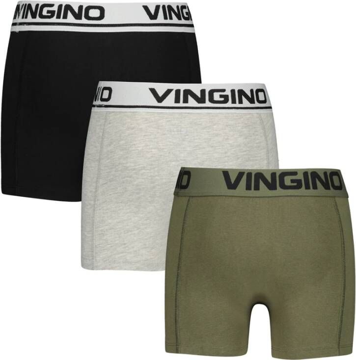 Vingino Grijze Boxershort Boys Boxer(3 pack )