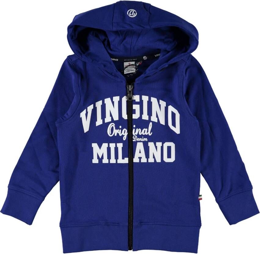 VINGINO ! Jongens Vest Maat 104 Blauw Katoen/elasthan