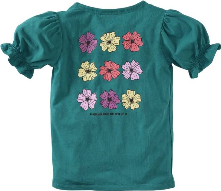 Z8 ! Meisjes Shirt Korte Mouw -- Turquoise Katoen/elasthan