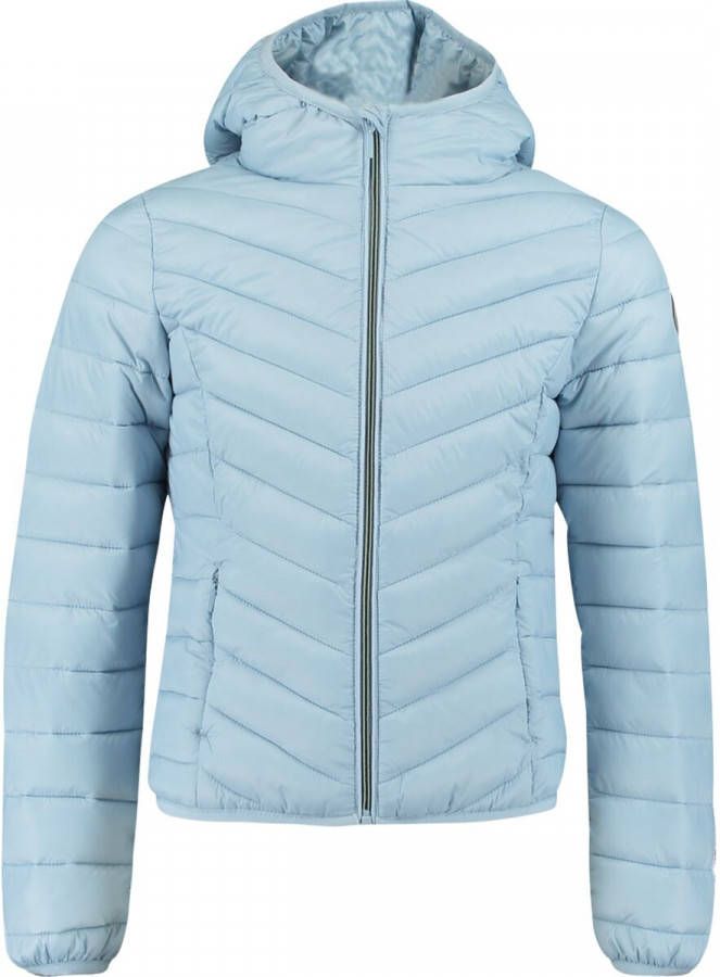 America Today Junior gewatteerde tussenjas Alice lichtblauw
