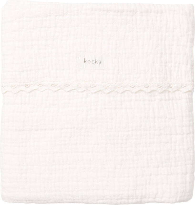 Koeka Elba baby ledikantdeken 100x150 cm milky