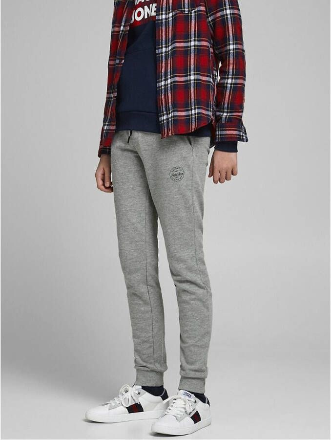 JACK & JONES JUNIOR joggingbroek JJIGORDON grijs melange