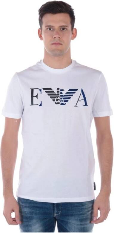 Armani T shirt van katoen met logoprint