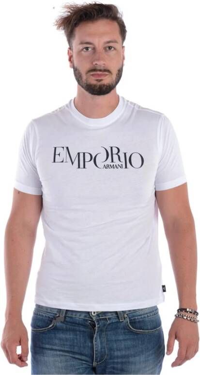 Armani T shirt van katoen met logoprint
