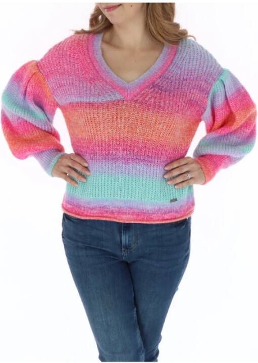Gaudi V hals gebreide kleding , Roze, Dames