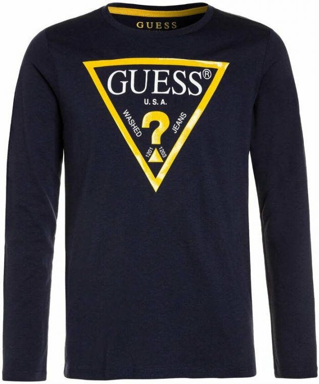 Guess T shirts longsleeves Blauw Heren