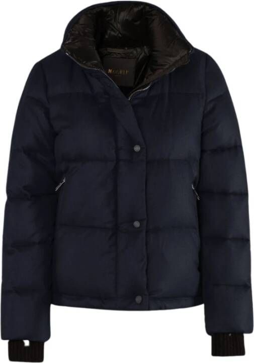 Moorer Gewatteerde Jassen Blauw Dames