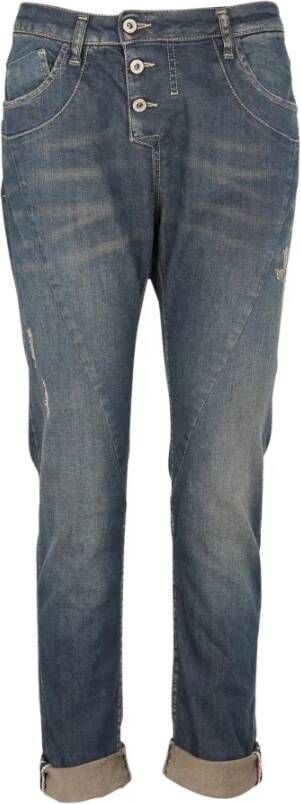 Please Vernietigde jeans , Blauw, Dames