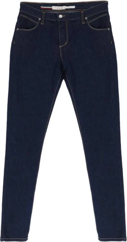 Please Slim fit Jeans , Blauw, Dames