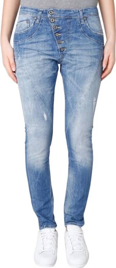 Please Skinny Jeans Blauw Dames