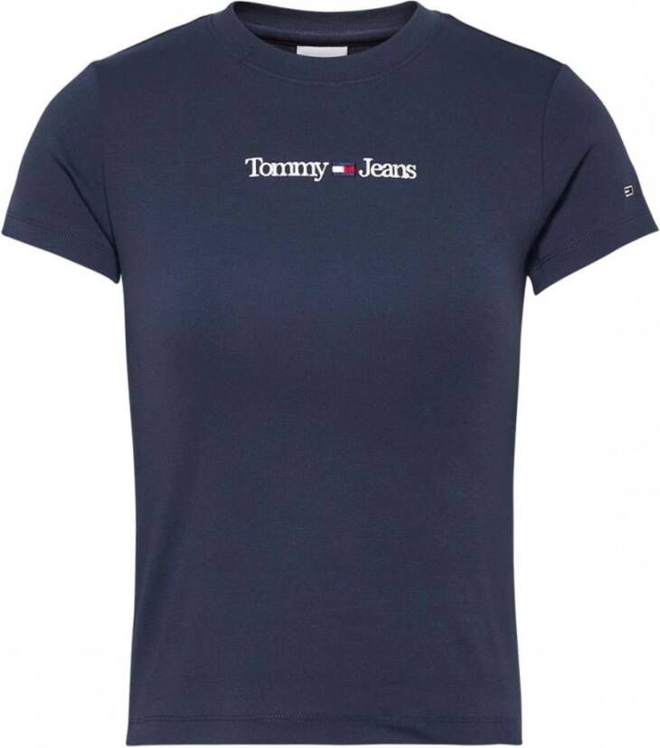 TOMMY JEANS Shirt met korte mouwen TJW BABY SERIF LINEAR SS met logo opschrift voor