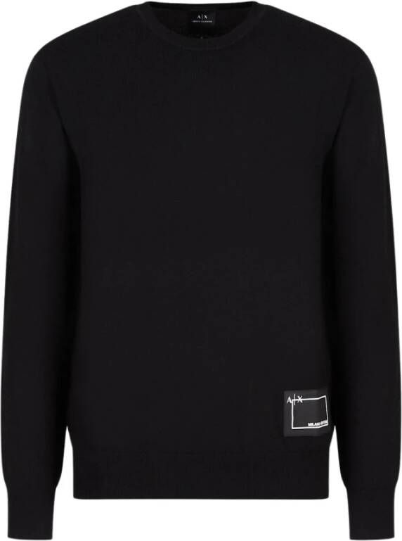 Armani Exchange Round neck Knitwear , Zwart, Heren