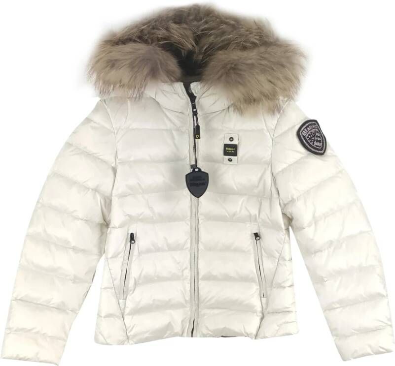 Blauer Winterjassen Wit Dames