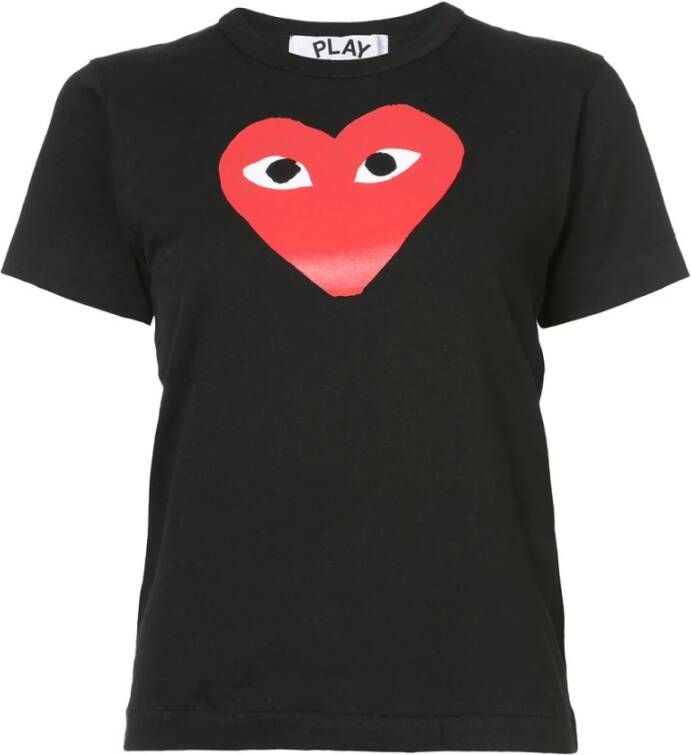 Comme des Garçons Zoals jongens en zwarte poloshirts en poloshirts , Zwart, Dames