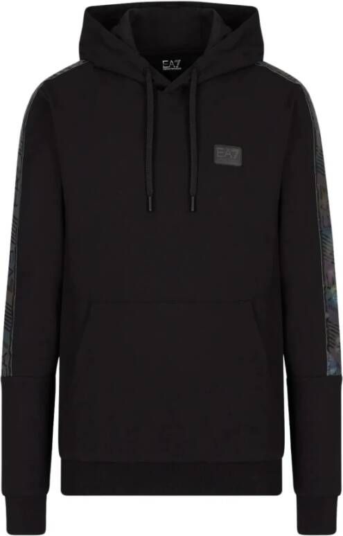 ea7 Logo sweatshirt met capuchon zwart Emporio Armani , Zwart, Heren