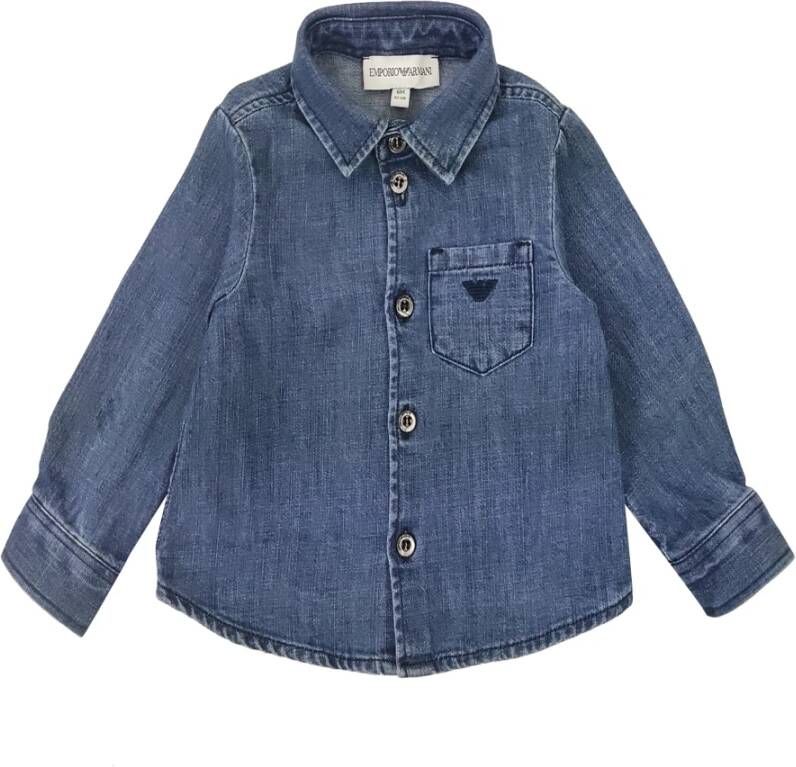 Emporio Armani Blouses & Shirts , Blauw, Heren