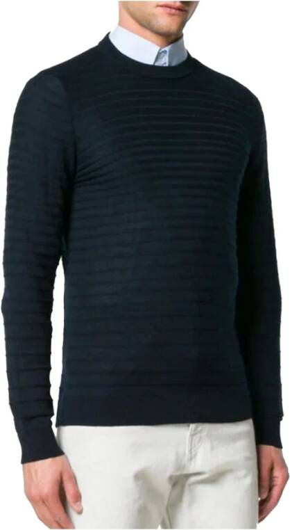 Armani Pullover in wolblend met ingebreid streepdessin