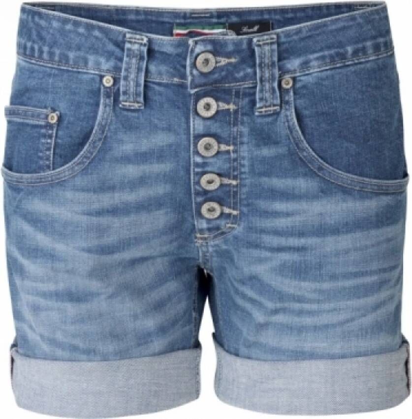 Please Denim shorts Blauw Dames