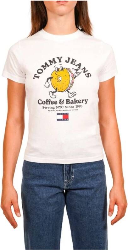 Tommy Jeans Gebroken Wit T shirt Tjw Baby Tommy Bagels Ss