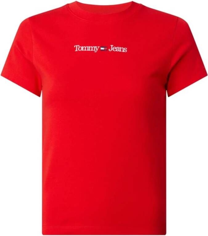 TOMMY JEANS Shirt met korte mouwen TJW BABY SERIF LINEAR SS met logo opschrift voor