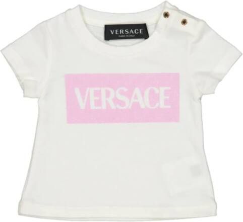 Versace T shirt à logo , Wit, Dames