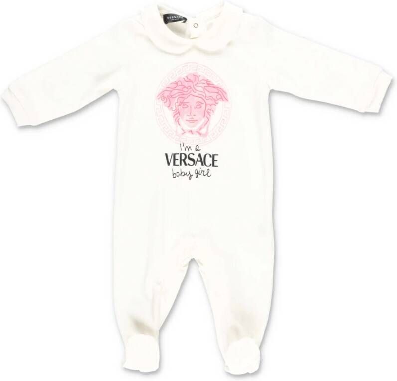 Versace White Cotton Jersey | White Cotton Jersey Rust , Wit, Dames
