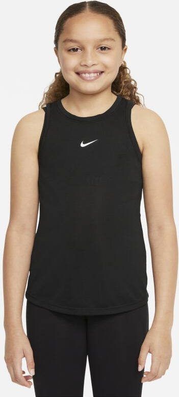 Nike Dri FIT One Tanktop voor meisjes Black/White