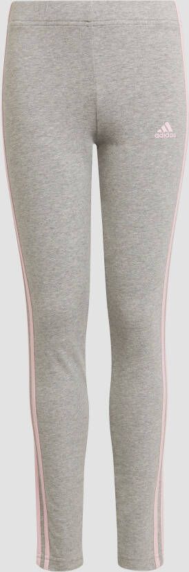 Adidas essentials 3 stripes legging grijs kinderen