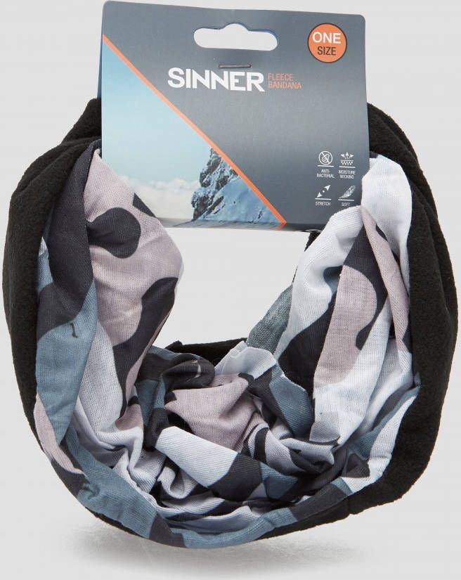 FLEECE BANDANA ANIMAL CAMO  ZWART GRIJS kopen? | SINNER
