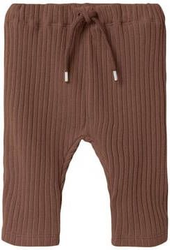 LIL' ATELIER BABY regular fit broek NBNIKAR met biologisch katoen bruin