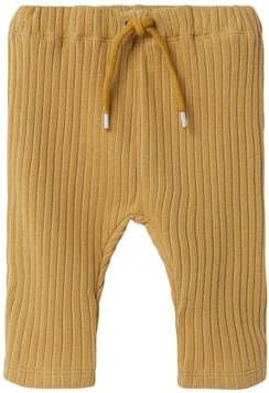 LIL' ATELIER BABY regular fit broek NBNIKAR met biologisch katoen geel
