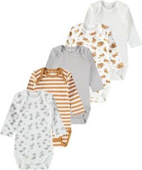 Name It Body met lange mouwen Van biokatoen, FOX and FRIENDS(set, 5 delig )