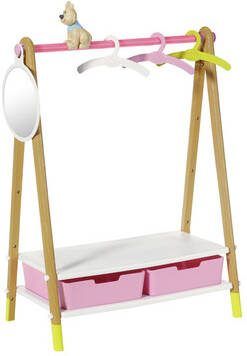 Baby Born Poppenmeubelen Garderobestang met decoratieve hond en spiegel