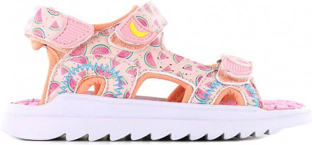Go Banana's Watermeloen sandalen met all over print lichtroze