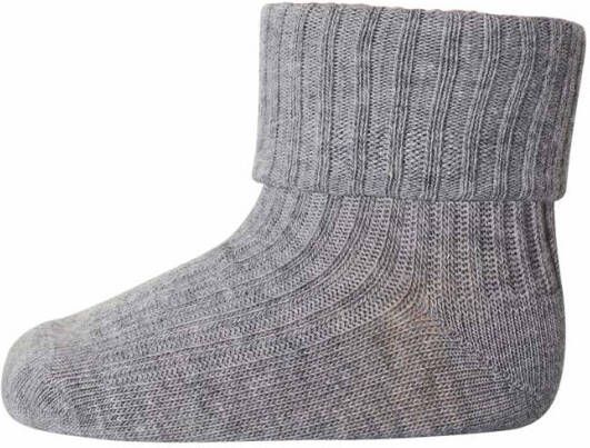 MP Denmark Sokken Cotton Rib Baby Socks Grijs