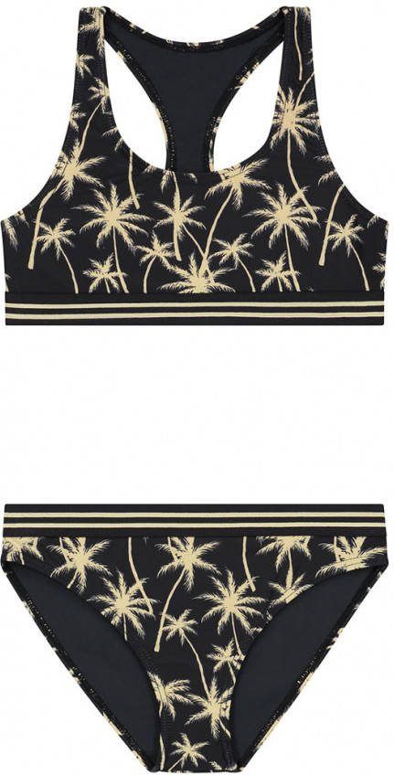 Shiwi Bikinis Kids Charlie Bikini Set Vacation Palm Zwart