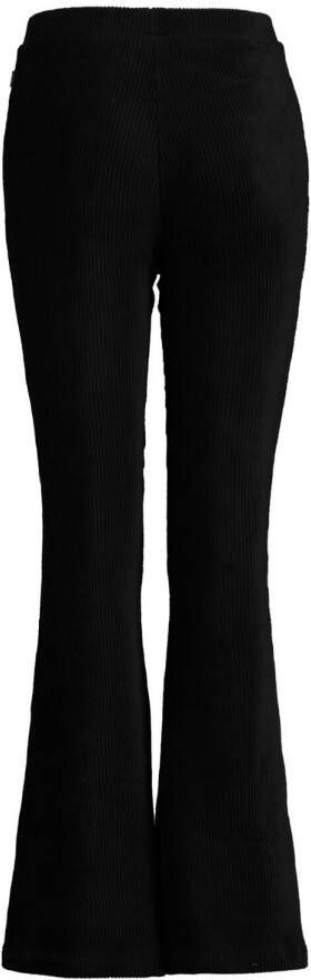 America Today Junior gestreepte corduroy flared legging Coco zwart
