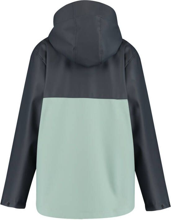 America Today Junior regenjas zomer Jace Jr donkerblauw/mintgroen