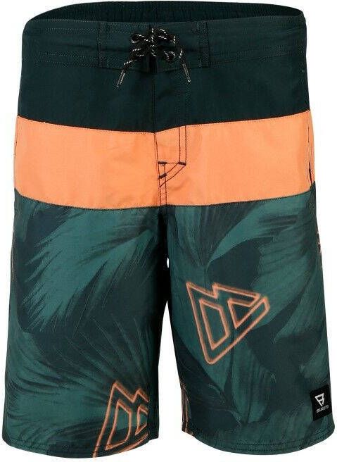 Brunotti zwemshort Catamaran Leaf JR groen/oranje/zwart