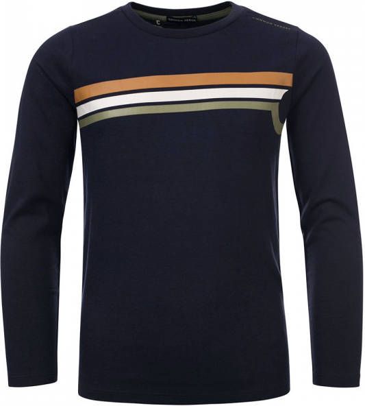 Common Heroes Navy t shirt logo print voor jongens in de kleur