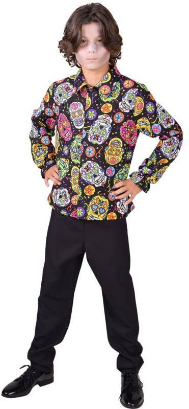 Confetti Day of the dead blouse kinderen | halloween shirt