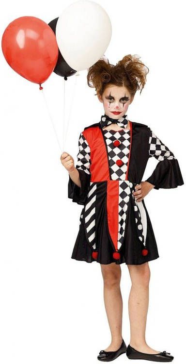 Confetti Kinder creepy clown jurkje | halloween meisje