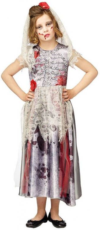 Confetti Kinder zombie bruid jurk