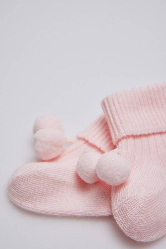 Confetti Newborn baby sokjes met bolletjes