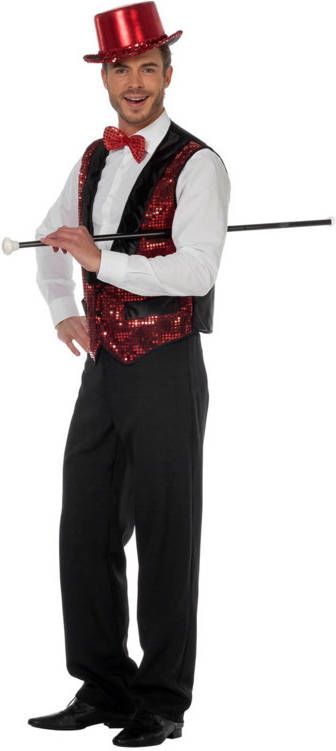 Merkloos Opposuits Heren Verkleedkleding Net Kostuum Met Superman Print 50(L )