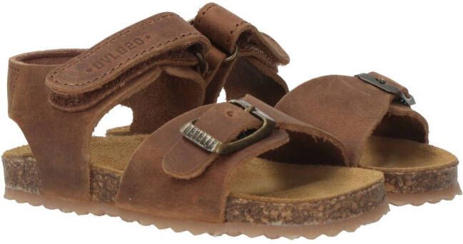 Develab 48195 leren sandalen cognac