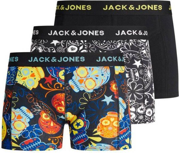 jack & jones Boxershort jongens 3 pack sugar skull print