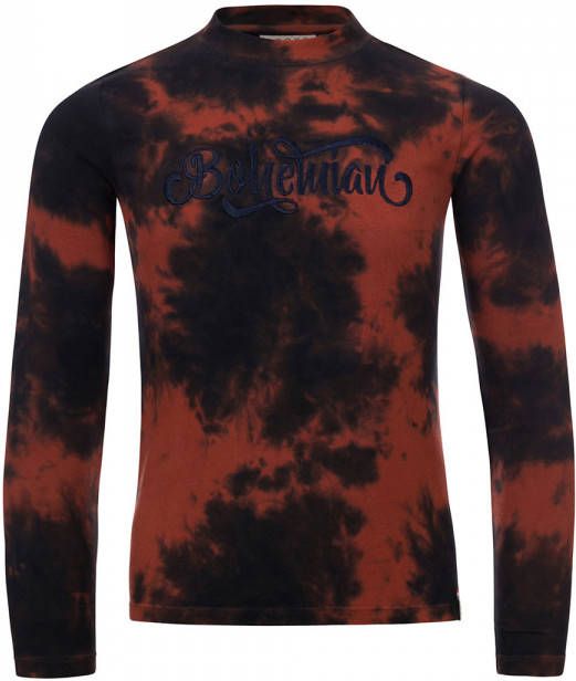 Looxs Revolution T shirt terracotta cloud dye voor meisjes in de kleur