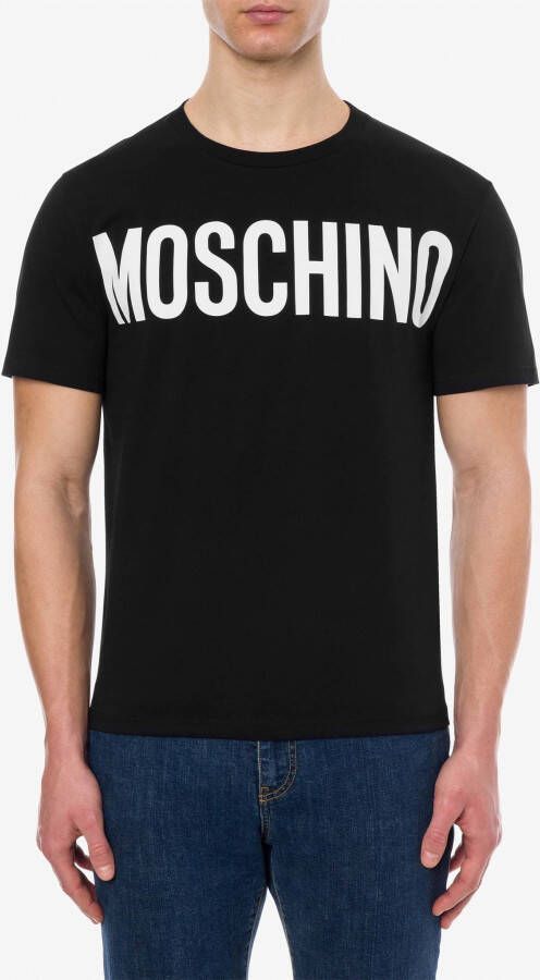 Moschino Logo T shirt Zra0702 2039 1555 , Zwart, Heren
